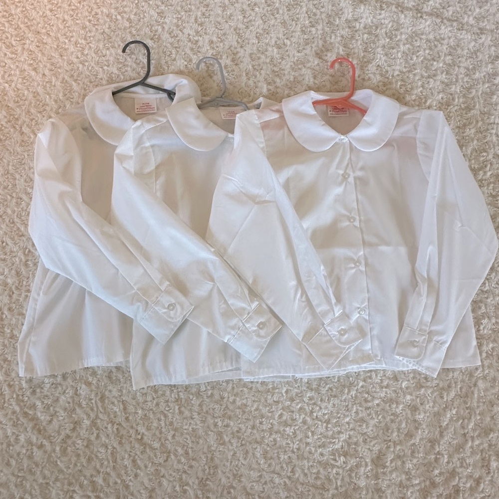 Flynn O’Hara Peter Pan collar long sleeve button up shirts